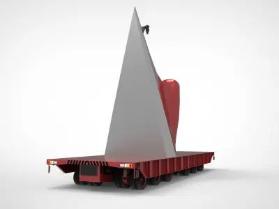 trailer hull ship 3D model