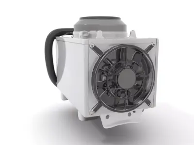 Industrial Air Cooling Unit model pack Low-poly 3D model