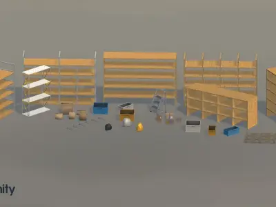 Storage Solution Unity Asset Free low-poly 3D model