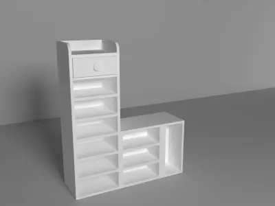 cupboard furniture Low-poly 3D model