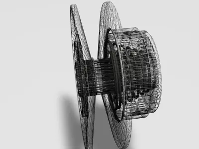Variable Pulley - Spring Mechanism 3D model