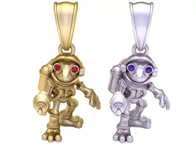 Robot Diver Pendant  3D Printable Model 3D print model