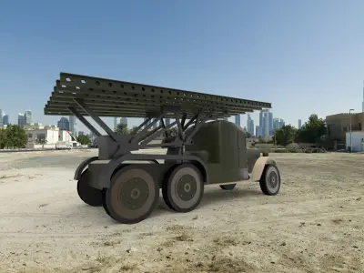military launcher truck 3D model