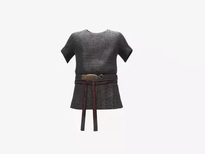 Ancient Armor ChainMail 3D Model Game Ready PBR Low Poly Low-poly 3D model