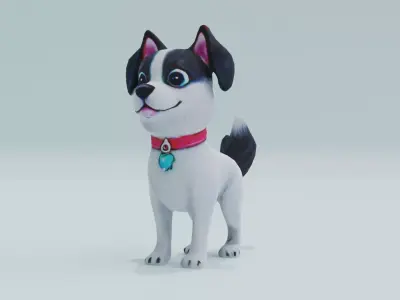 Dog Cute Toy Animal Low-poly 3D model