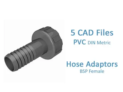 PVC Hose Adaptors - BSP Female Free 3D model