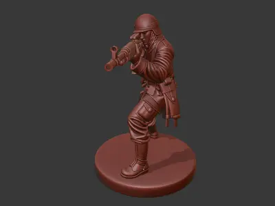 German Soldier with weapon 3d scan print 3D model