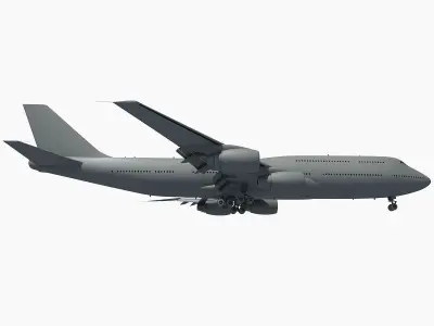Jet Aircraft Landing Scene 3D model