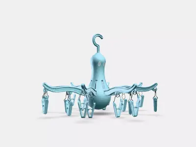 PRESSA mini rotary dryer-16 clamps Low-poly 3D model