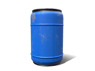 Plastic Barrel Low-poly PBR Free low-poly 3D model