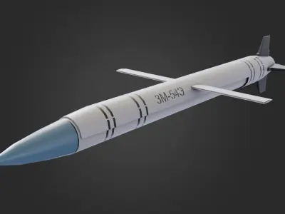 Anti-Shipping 3M54E Missile Low-poly 3D model