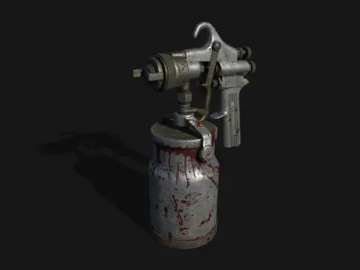 Vintage DEVILBISS Paint Spray Gun Low-poly 3D model
