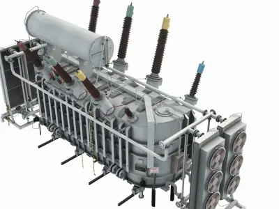 Main Transformer Of Power Station 1 3D model