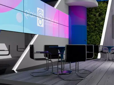 Modern and Functional Exhibition Stand 3D model