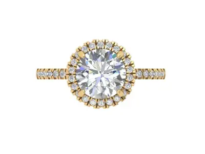 Solitaire Engagement Ring 3D print model 102