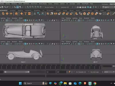 vintage car Free 3D model