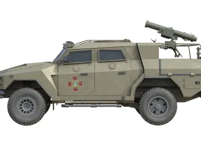 Novator Light Armored Vehicle Low-poly 3D model
