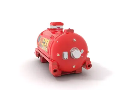Industrial Red Chemical Tank Model Pack Low-poly 3D model
