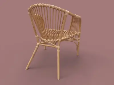 wicker chair 3D model