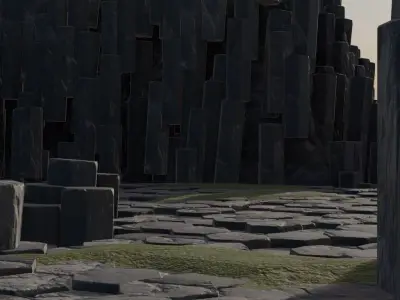 Mystical Island Ruins 3D model