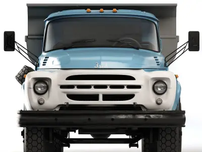 ZIL 130 dump truck MMZ-555 1965 3D model