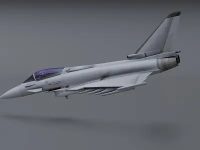 Eurofighter 2000 Low-poly 3D model