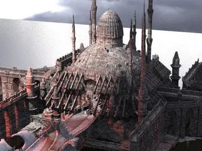 Dark World Grand Dragon temple 2 3D model