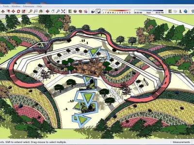 Sketchup Landscape Park H1 3D model