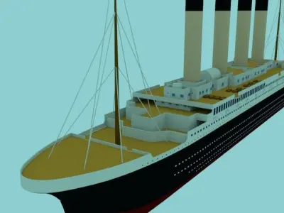 Titanic Ship Low-poly 3D model purchase
