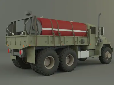 military tanker truck 3D model