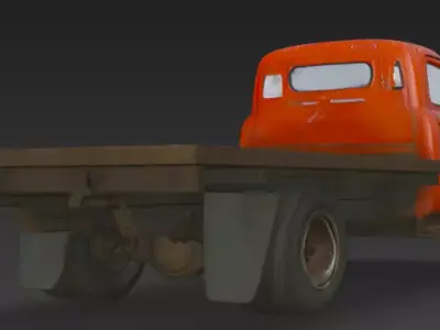 Old scratched broken truck  3D model