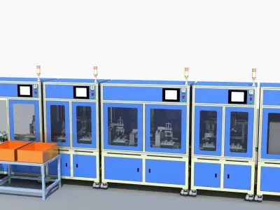 Industrial Equipment 28-Motor Automatic Assembly Production  3D model
