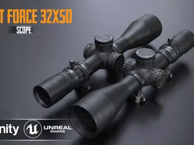 Night Force Scope 32x50 Low-poly 3D model