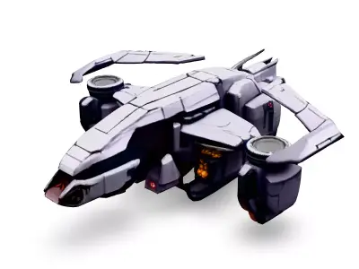 SciFi VTOL Dropship Transport Low-poly 3D model