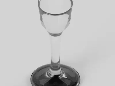 Antique Wine Glass 3D model