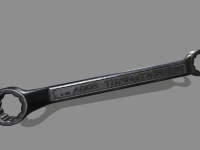 wrench Low-poly 3D model 10