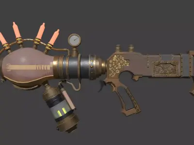Etherion Blaster Low-poly 3D model