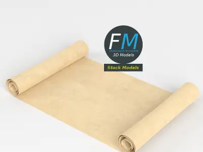 Paper scroll 3D model