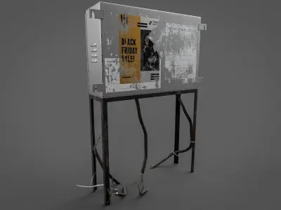 Electric box Low-poly 3D model purchase