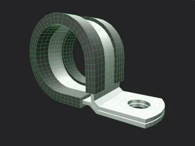 Cable Clamp M8 Low-poly 3D model