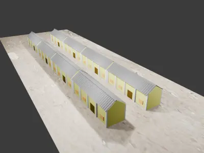 Traditional Grain Storage House 3D Model Low-poly 3D model