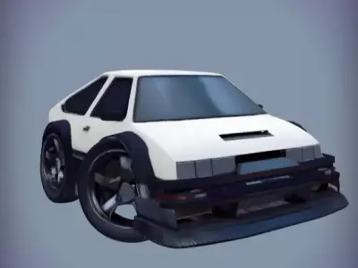 Low Poly Car 3D print model get