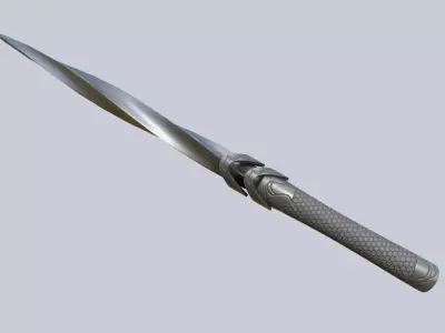 Alien tech weapon Low-poly 3D model