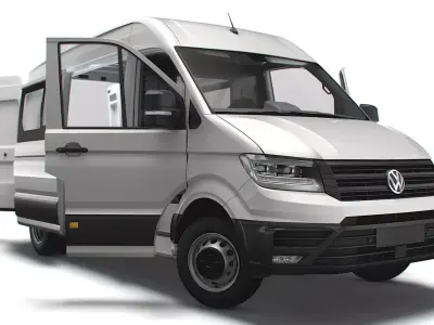 VW Crafter Combi L2H2 HQ Interior 2023 3D model