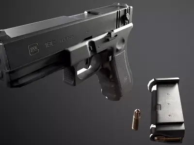 Glock 18C - Low-Poly mode Low-poly 3D model