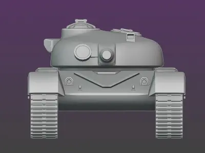 T-72 Tank  Low-poly 3D model