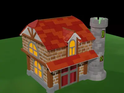 House Fantasy Casual Low-poly 3D model