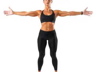 Athletic Fitness Woman model pack Low-poly 3D model