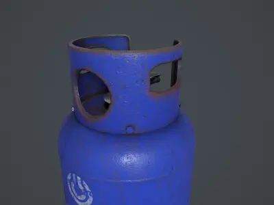15kg Butane Calor Gas Bottle Low-poly 3D model