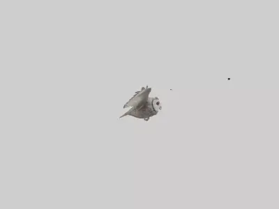 LongEared Owl flying model Low-poly 3D model